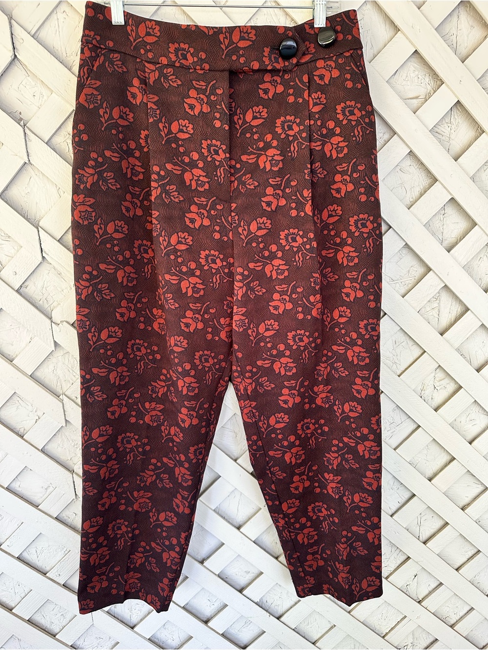 Maeve Jacquard High-Rise Trousers size 14 New